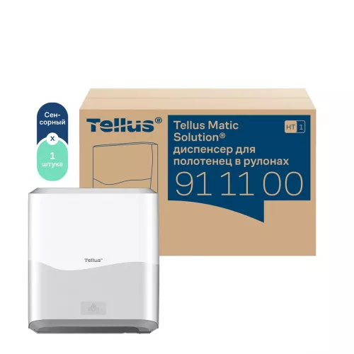 911100 HT1 Диспенсер для полотенец в рулонах сенсорный, белый Tellus Matic Solution®