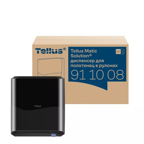 911008 HT1 Диспенсер для полотенец в рулонах черный Tellus Matic Solution®