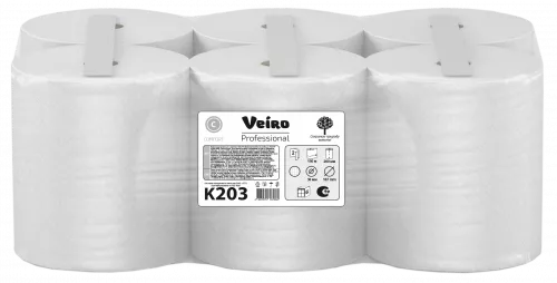 K203 Veiro Professional Полотенца бумажные в рулонах 2сл., D187мм., ширина 200мм, 6рул.*150 м