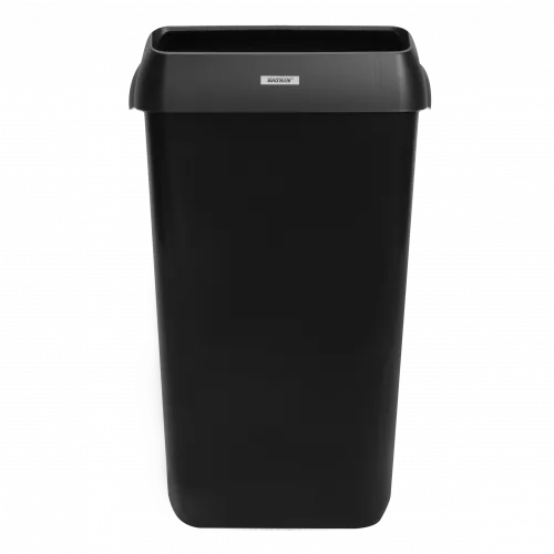 92261_katrin_waste_bin_with_lid_25_litre_black_front