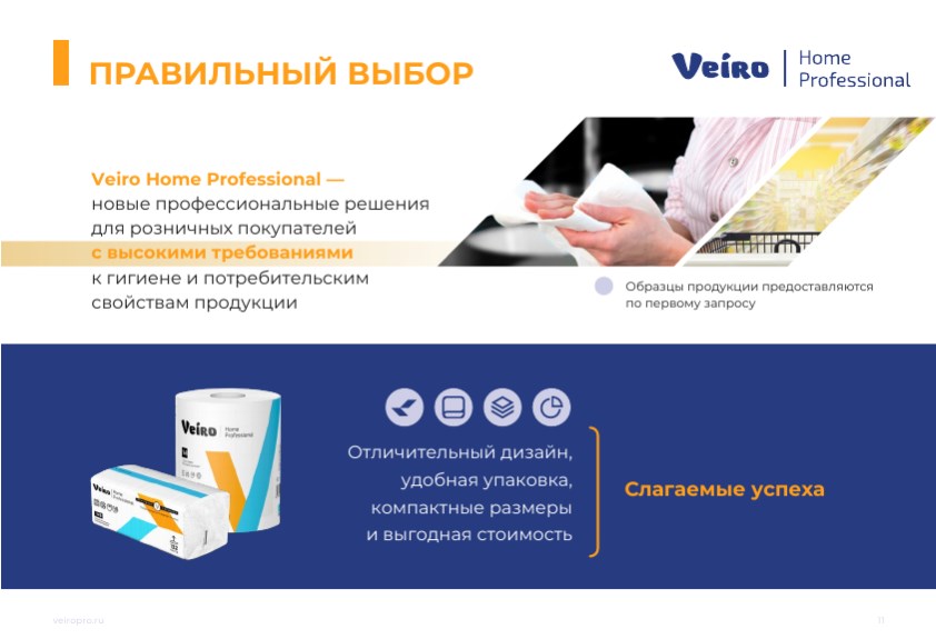 Новинка ассортимента Veiro - листовые и рулонные полотенца Veiro Home Professional